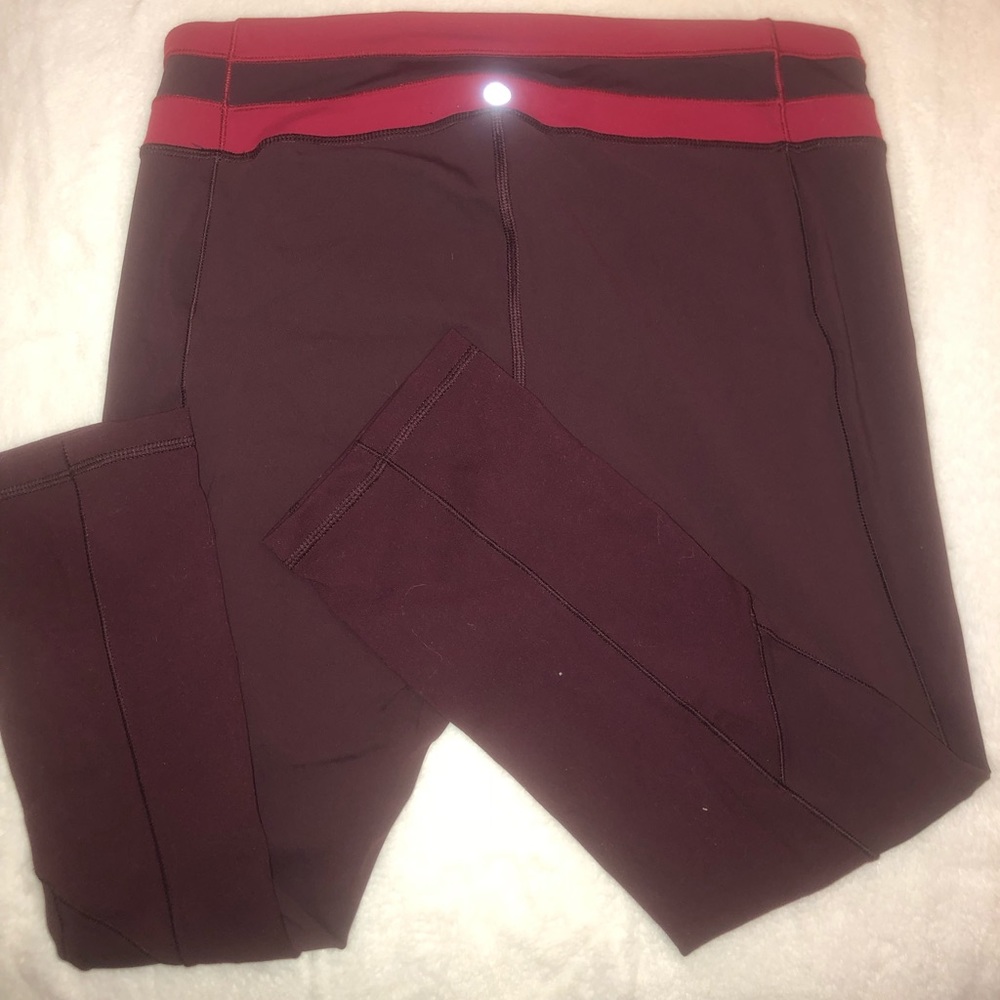 Lululemon Maroon Crop Leggings
